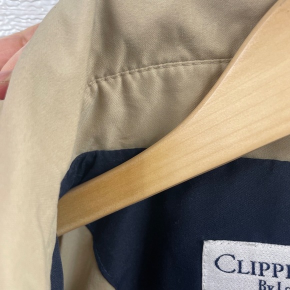 Clipper Mist By London Fog Beige XXL Zip Bomber Lightweight Spring Coat Jacket - Picture 3 of 12
